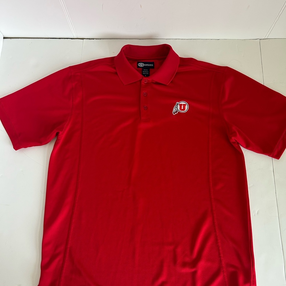 Fahrenheit Vibrant Red Polo Shirt With OU logo